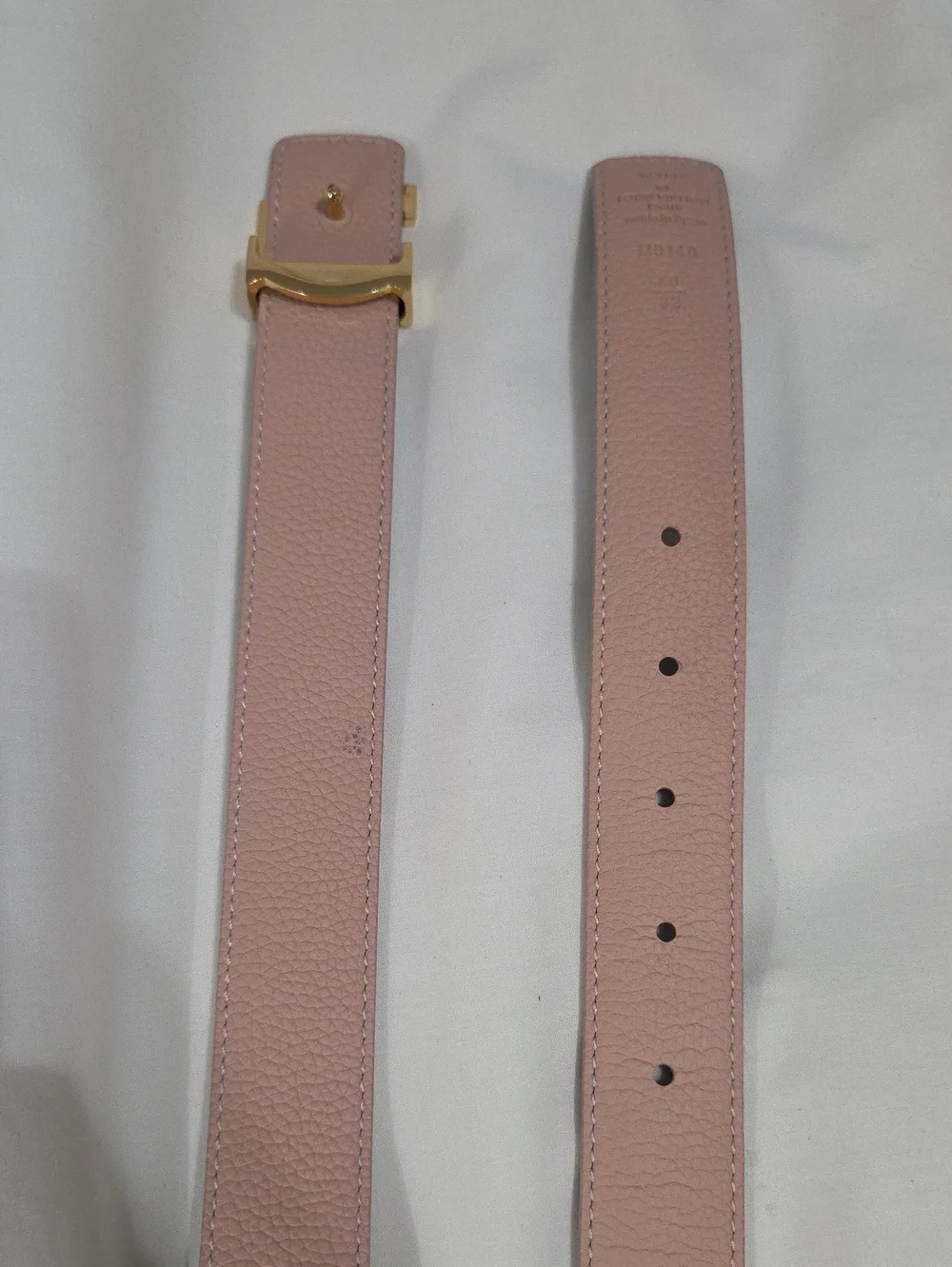 Reversible Louis Vuitton Pink/Brown Monogram Belt Gold LV Buckle